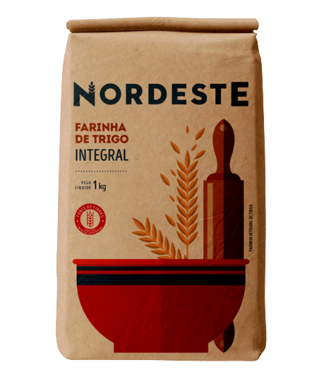 FARINHA TRIGO NORDESTE INTEGRAL 1KG