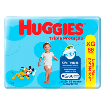 FRALDA HUGGIES TRIPLA PROT XG C/66