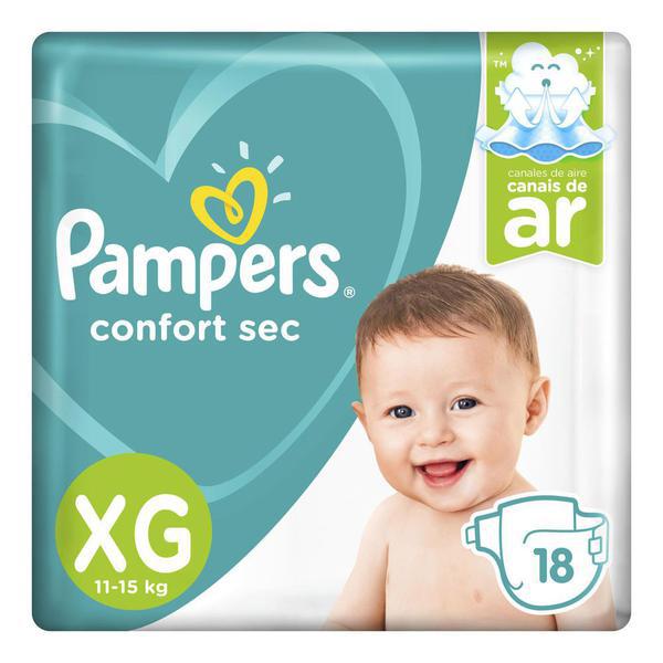 FRALDA PAMPERS CONFORT SEC XG/18