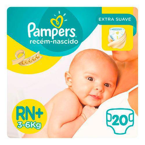 FRALDA PAMPERS EXTRA SUAVE RN C/20
