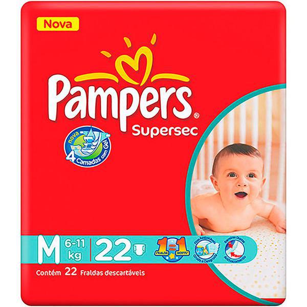 FRALDA PAMPERS SUPERSEC M/22