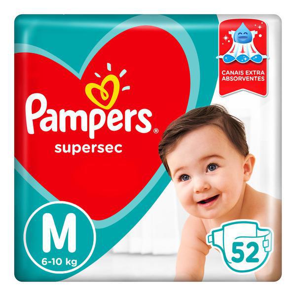 FRALDA PAMPERS SUPERSEC M/52