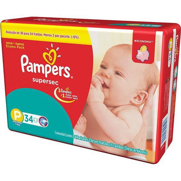 FRALDA PAMPERS SUPERSEC P/34