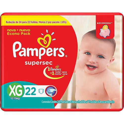 FRALDA PAMPERS SUPERSEC XG C/22+2