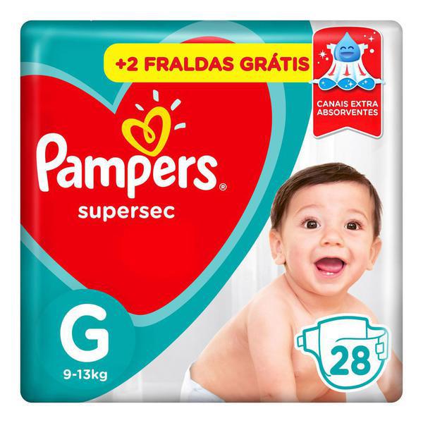 FRALDA PAMPERS SUPSEC  G 26+2GT