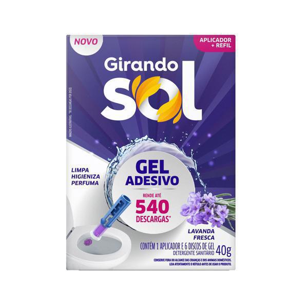 GEL ADESIVO APLIC+REFIL LAVANDA FRESCA GIRANDO SOL 40G