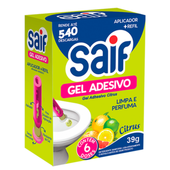 GEL ADESIVO CITRUS 6 DOSES SAIF 39G