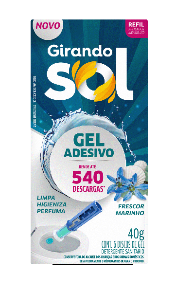 GEL ADESIVO REFIL FRESCOR MARINHO GIRANDO SOL 40G