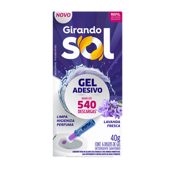 GEL ADESIVO REFIL LAVANDA FRESCA GIRANDO SOL 40G