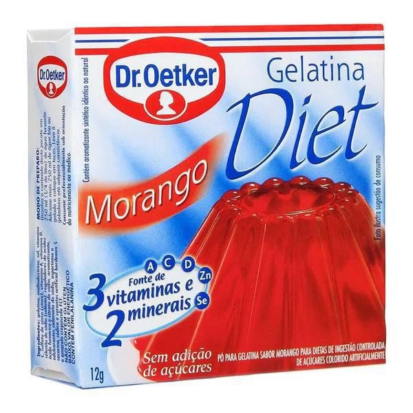 GELATINA DR OETKER DIET MORANGO 12G