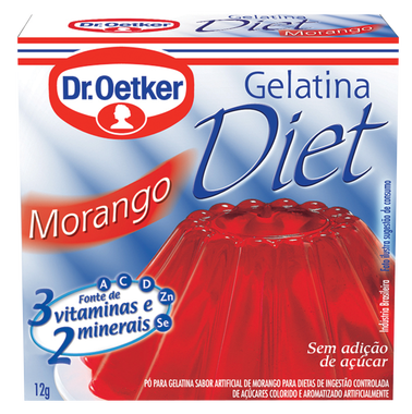 GELATINA DR OETKER ZERO MORANGO 12G