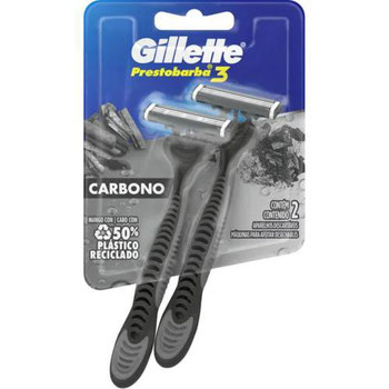 GILLETTE PRESTOBARBA 3 CARBONO C/2