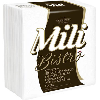 GUARDANAPO MILI 23X22 CM C/50