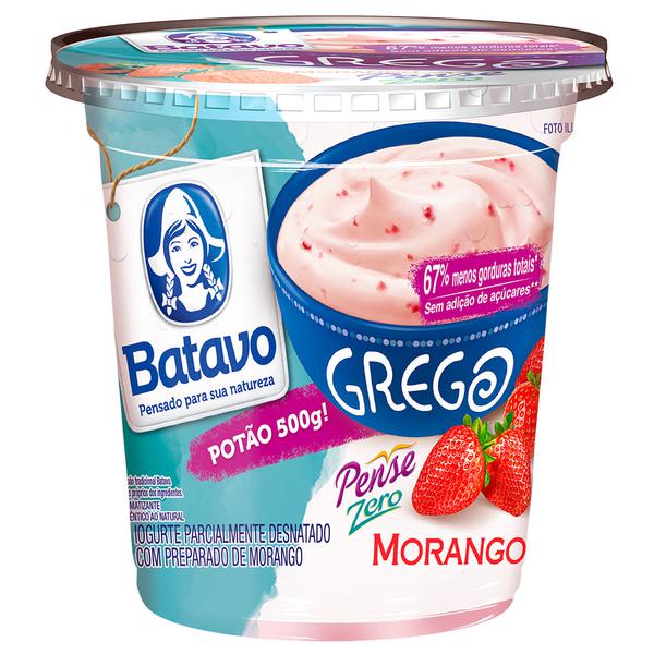 IOGURTE BATAVO GREGO LIGHT MORANGO 450G