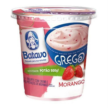 IOGURTE GREGO MORANGO BATAVO 500G