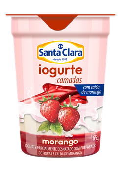 IOGURTE SANTA CLARA MORANGO COPO 165G