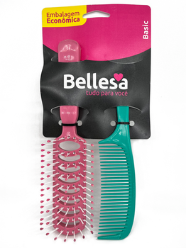 KIT ESC CABELO BELLESA KEIKO+PENTE CABO LARGO PP