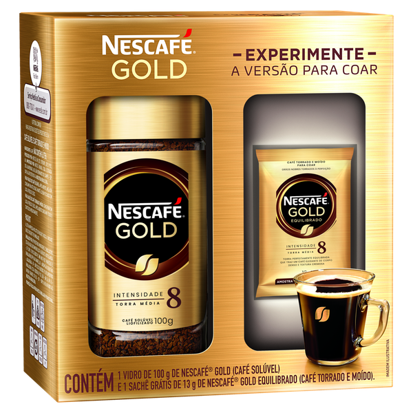 KIT NESCAFE GOLD EXPRESSO 100G SCH 13G GRATIS