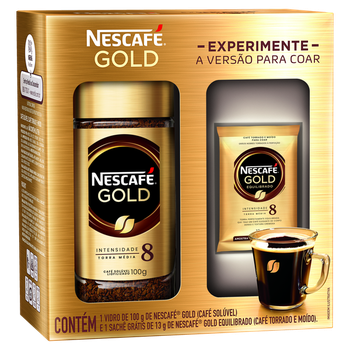 KIT NESCAFE GOLD EXPRESSO 100G SCH 13G GRATIS