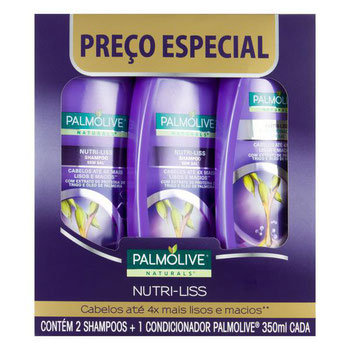 KIT PALMOLIVE 2 SHAMP+1COND NUTRI 350ML