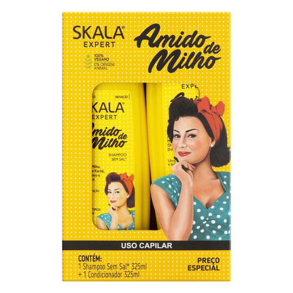 KIT SH +COND SKALA AMIDO MILHO 325/325ML