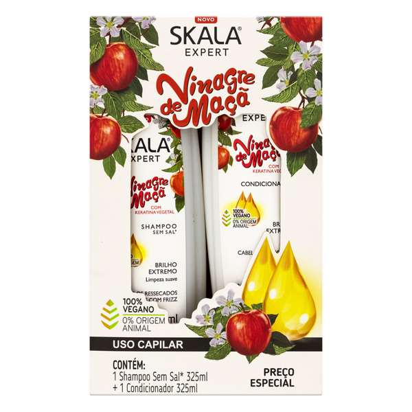 KIT SH+COND SKALA KERATINA/VINAGRE 325/325ML