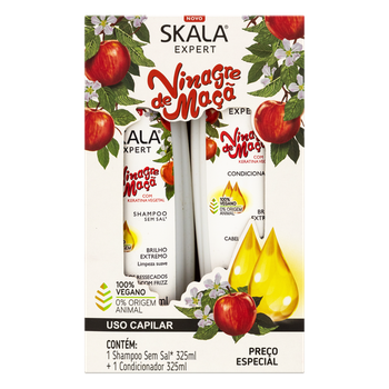 KIT SH+COND SKALA KERATINA/VINAGRE 325/325ML