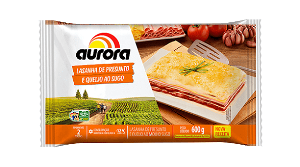 LASANHA AURORA PRES/QUEIJO AO SUGO 600G
