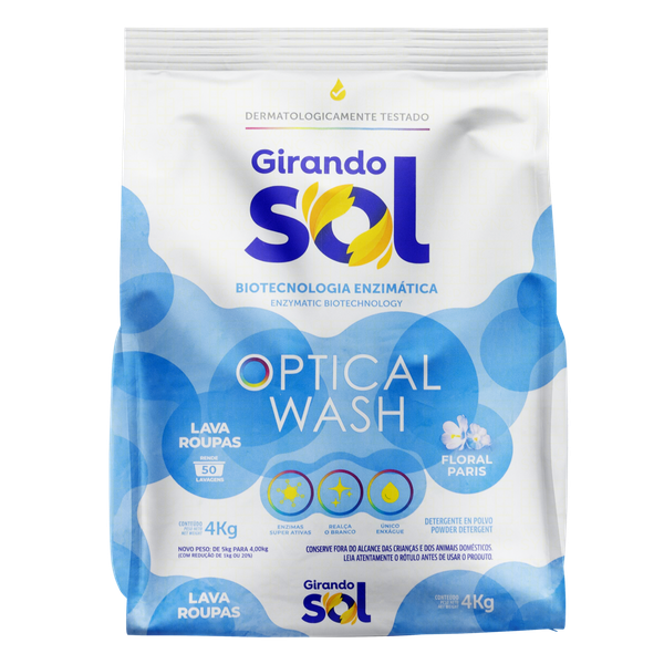 LAVA ROUPAS GIRANDO SOL AZUL 4KG