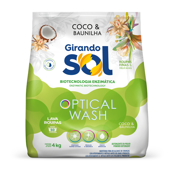 LAVA ROUPAS GIRANDO SOL COCO BAUNILHA 4KG
