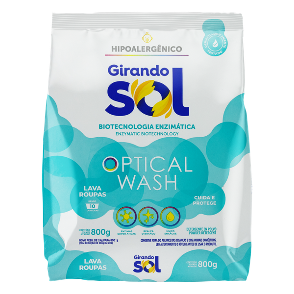 LAVA ROUPAS GIRANDO SOL HIPOALERG 800G