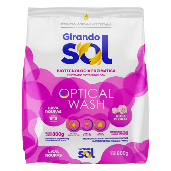 LAVA ROUPAS GIRANDO SOL ROSA 800G