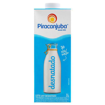 LEITE PIRACANJUBA DESNATADO 1L