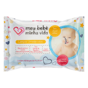 LENCO UMEDECIDO MEU BEBE MINHA VIDA C/40