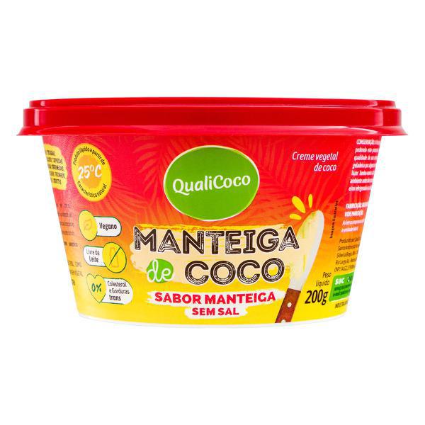 MANTEIGA COCO QUALICOCO S/SAL SABOR MANT 200G