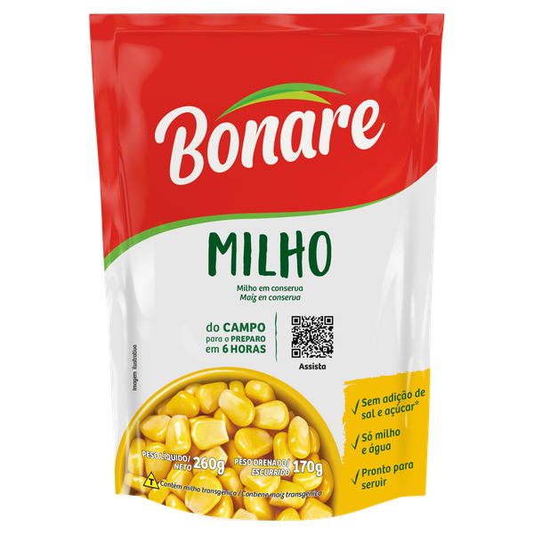 MILHO CONSERVA BONARE SACHE 170G