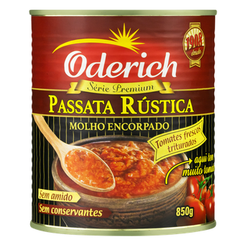 MOLHO DE TOMATE PASSATA RUSTICA ODERICH PREMIUM 850G