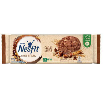 NESFIT COOKIE CACAU E AVELA 60G