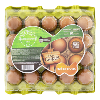OVOS NATUROVOS VERM GR CAIPIRA C/20