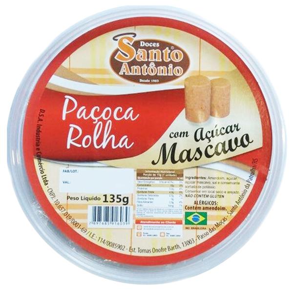 PACOCA ROLHA COM ACUCAR MASCAVO POTE 135G