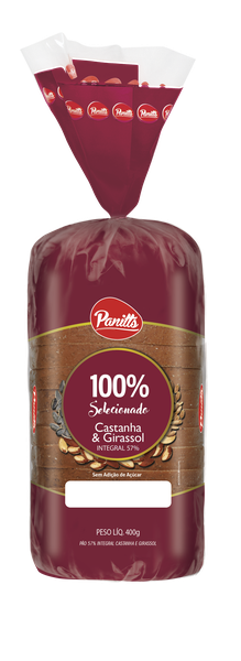 PAO100% INT CASTANHA/GIRASSOL PANITTS  400G
