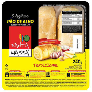 PAO DE ALHO SANTA MASSA TRAD 240G