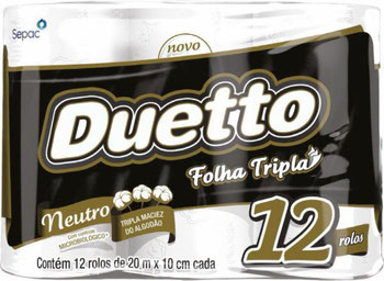 PAPEL HIG DUETTO FT NEUTRO 20M  C/12