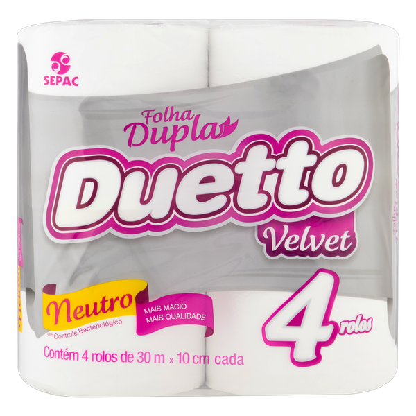 PAPEL HIG DUETTO VELVET FD C/4 30M