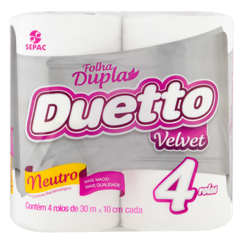 PAPEL HIG DUETTO VELVET FD C/4 30M