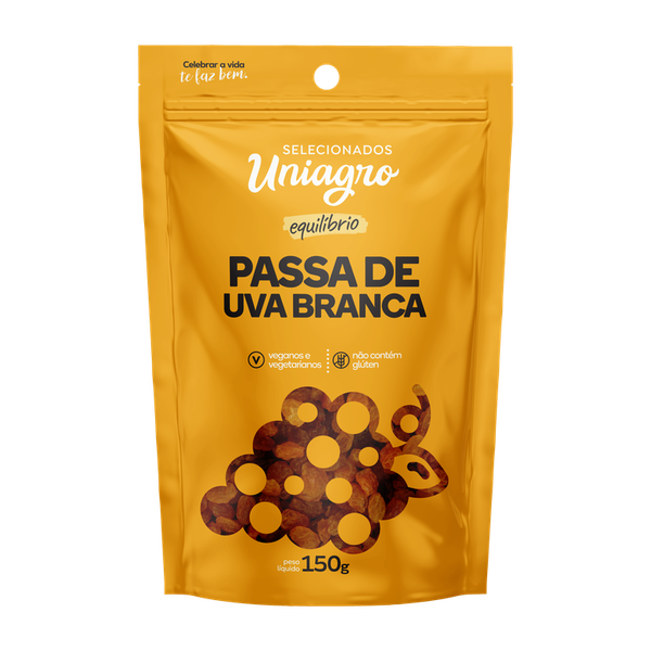 PASSA DE UVA BRANCA UNIAGRO 150G