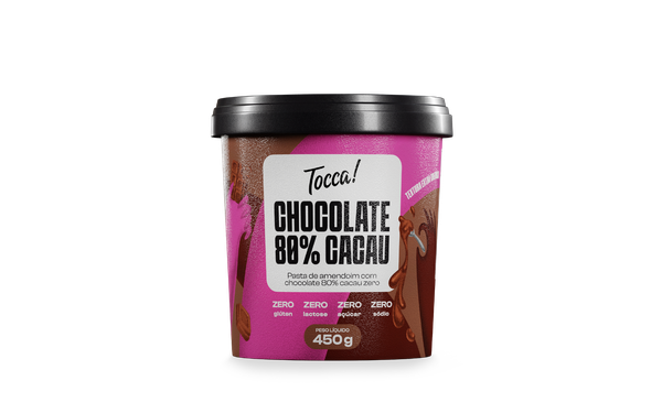 PASTA DE AMENDOIM CHOC 80% CACAU TOCCA 450G