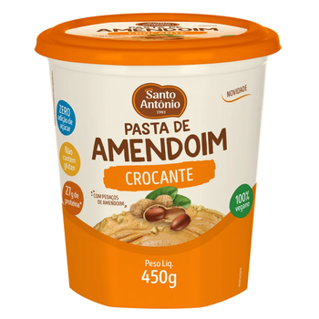 PASTA DE AMENDOIM CROCANTE SANTO ANTONIO 450G