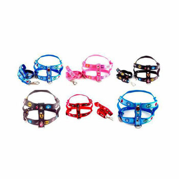 PEITORAL E GUIA BAW WAW CAO ESTAMPADA E1/E2/E3/E4