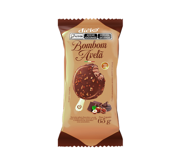 PICOLE DIELO BOMBOM AVELA 65G